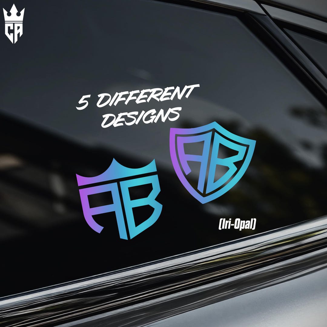 Two Letter Monogram Sticker [die-cut Vinyl Decal] - Etsy