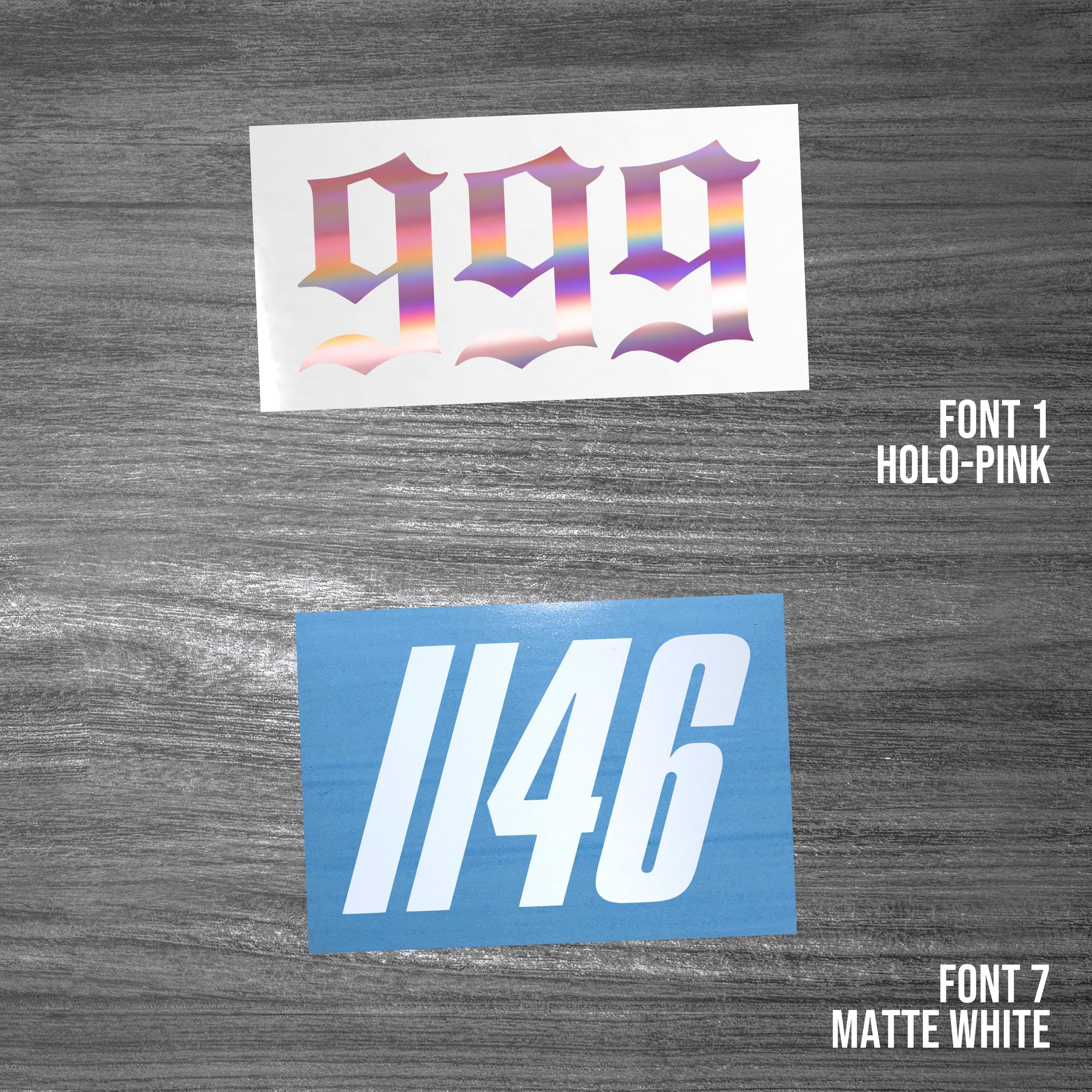 Custom Numbers Sticker [die-cut Vinyl Decal] **up to 4 Numbers** - Etsy