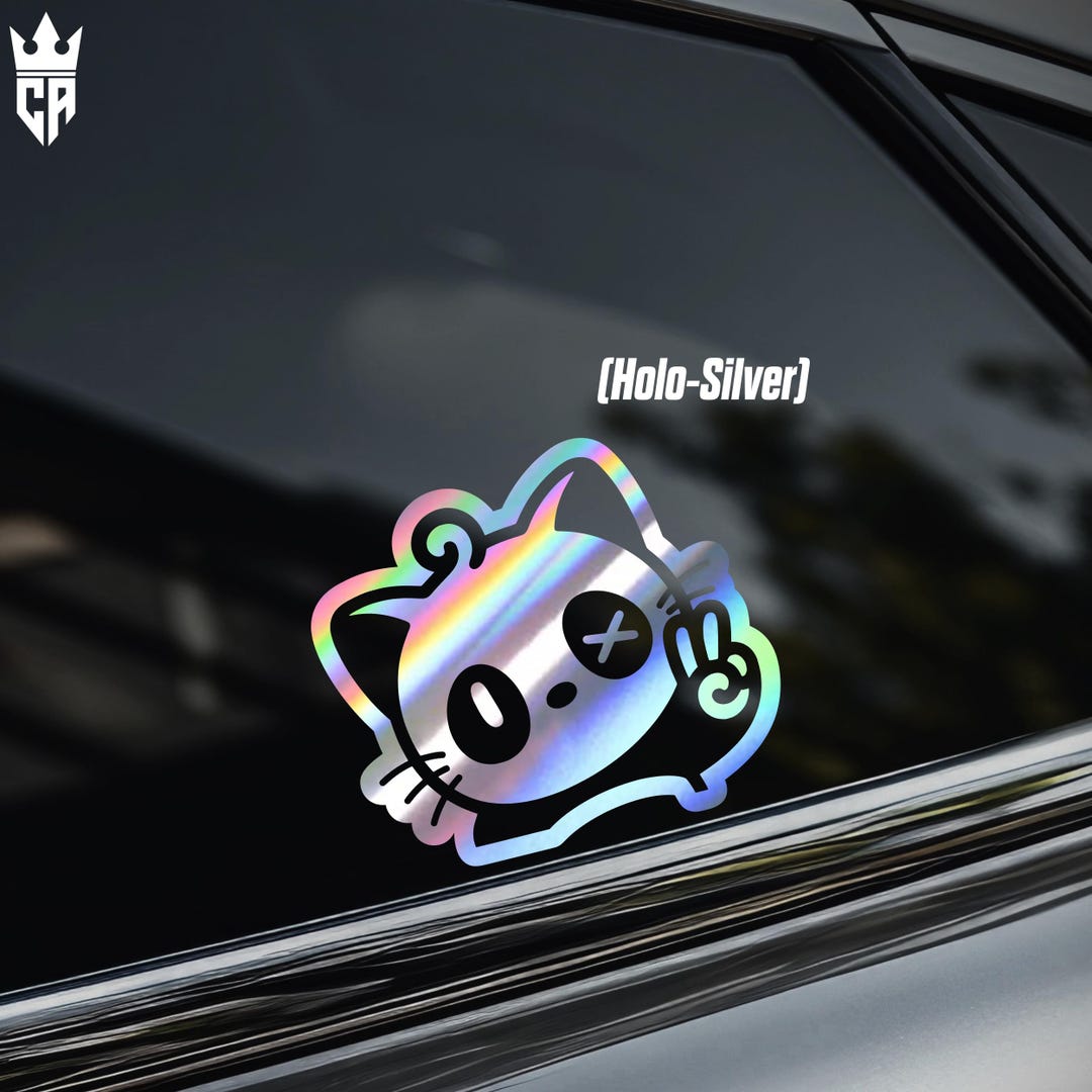 Peeking Cat Car Window Sticker [die-cut Vinyl Decal] - Etsy