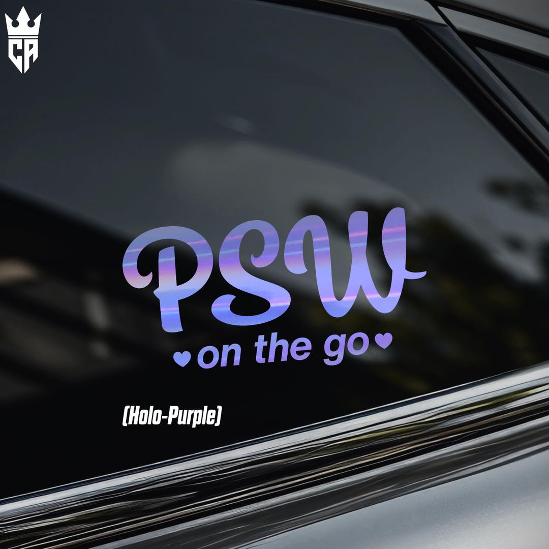 PSW on the Go Car Window Sticker [die-cut Vinyl Decal] - Etsy