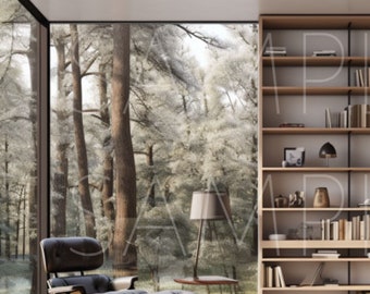 Zoom Fondo virtual / Librería / Oficina en el hogar / Profesional / Sala de estar / Telón de fondo / Espacio en el hogar