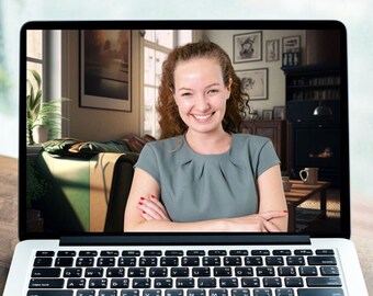 Zoom Virtual Background | Home Office | Professional | Backdrop