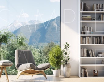 Zoom Fondo virtual / Librería / Oficina en el hogar / Profesional / Sala de estar / Telón de fondo / Espacio en el hogar