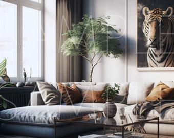 Zoom Virtual Background | Home Office | Professional | Backdrop