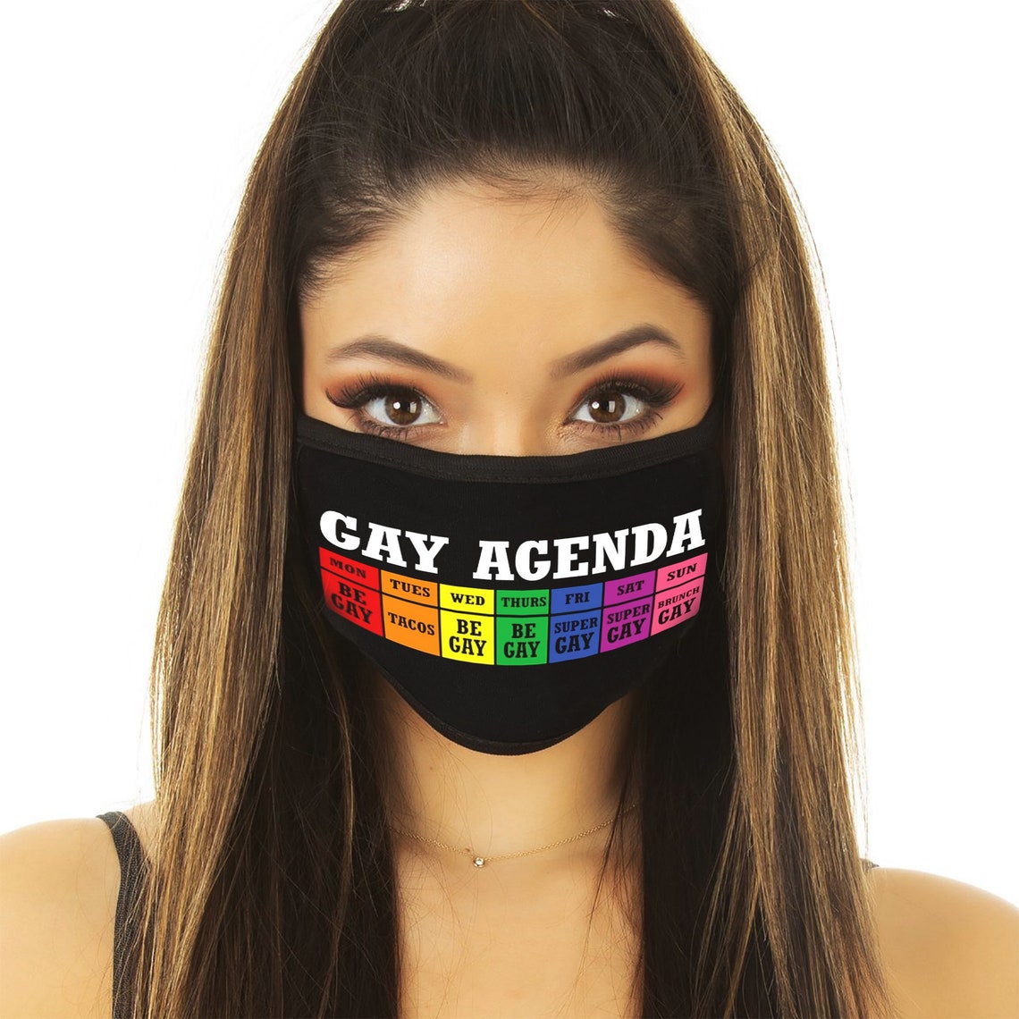 The Gay Agenda Gay Pride Pride Month Gay Mask Face Mask Gay Etsy