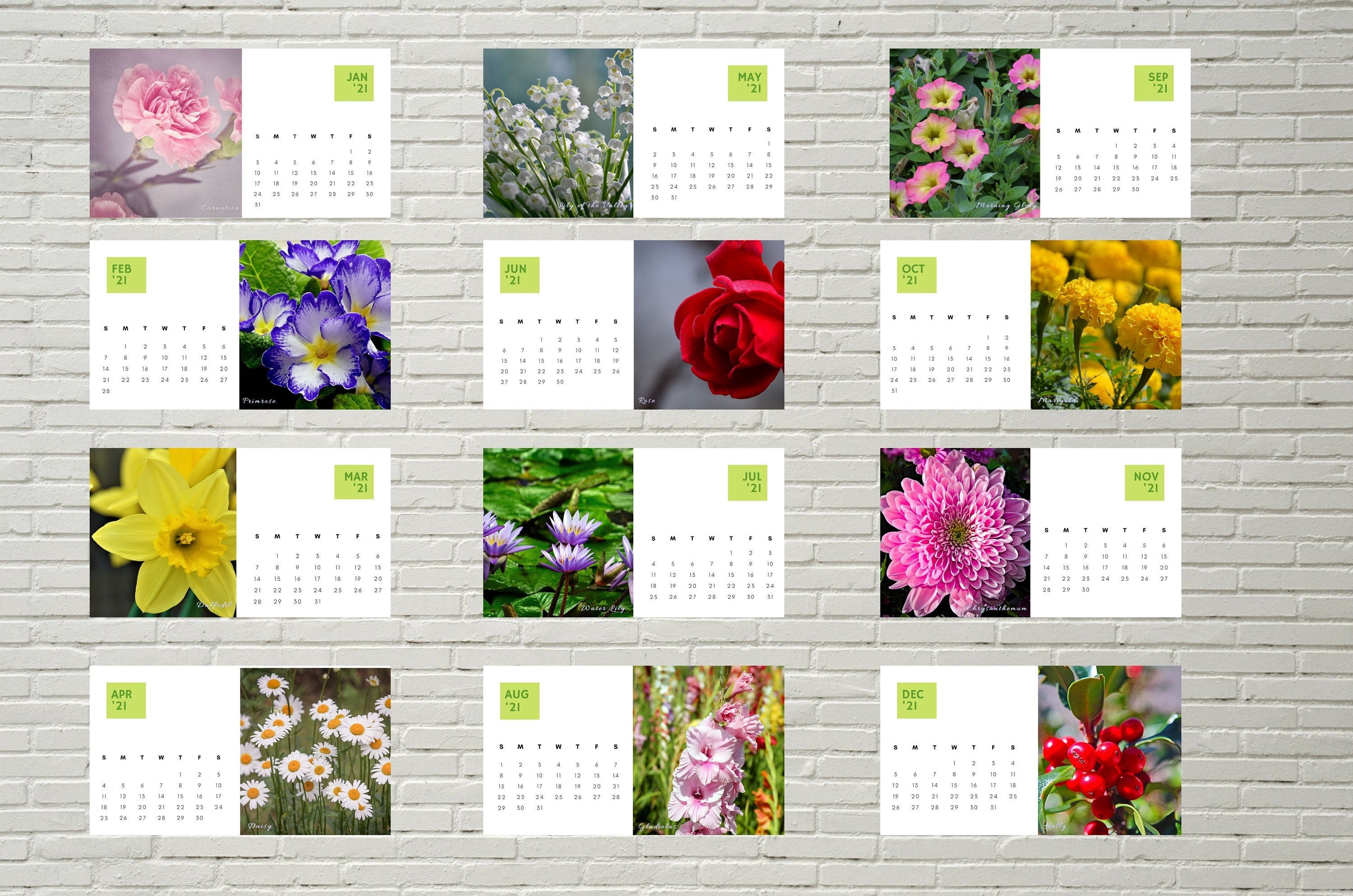 Calendario floral en blanco 2019: ¡Imprime tu propio diseño! Calendario floral en blanco 2019: ¡Imprime tu propio diseño!
