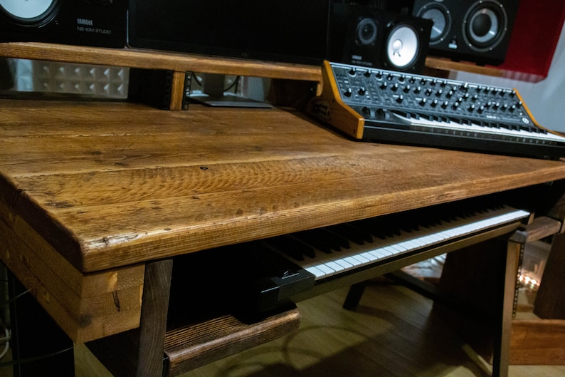 Rustic Studio Desk Handmade Studio Desk - Music Production Workstation - Recording Desk ...