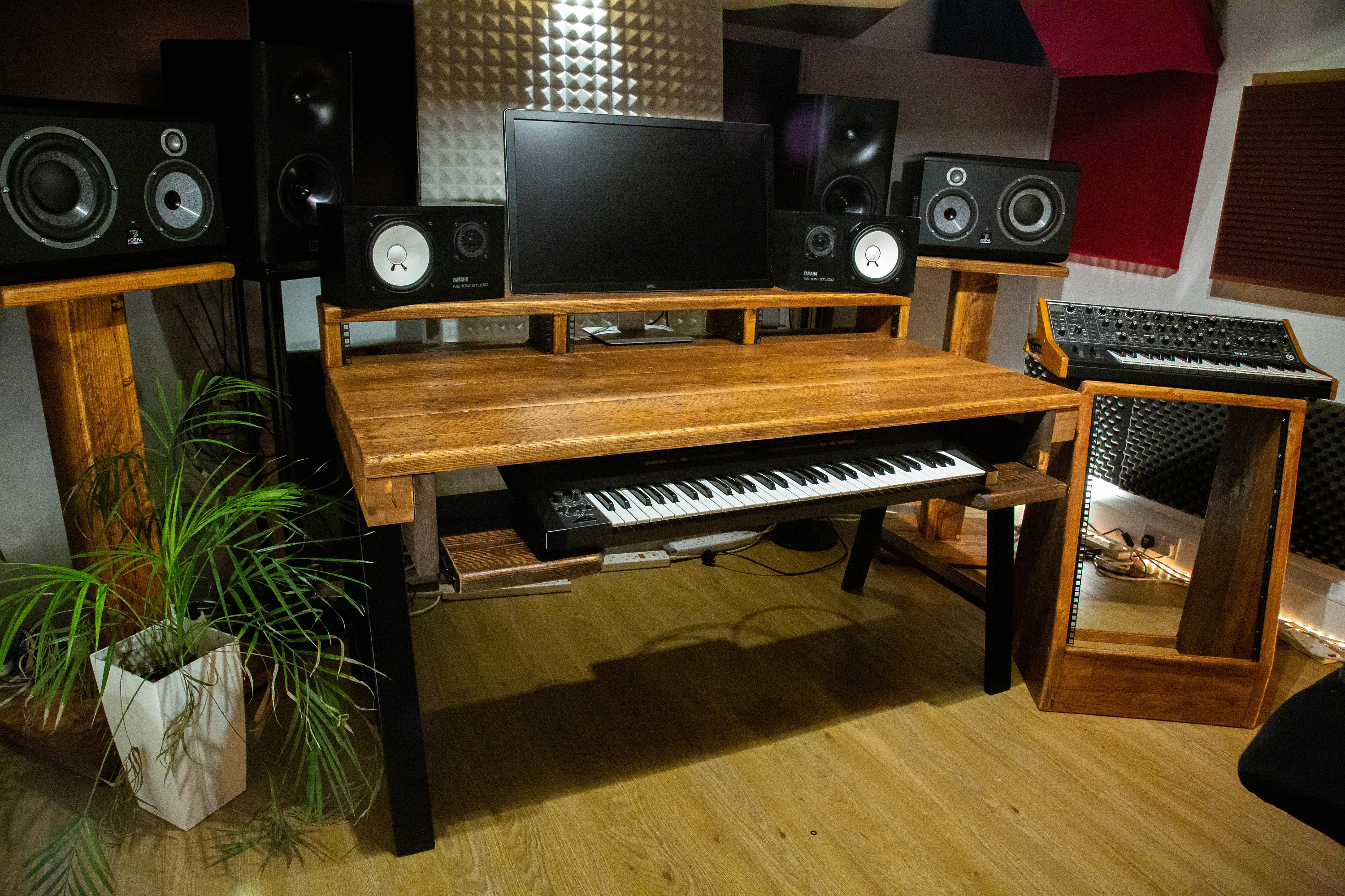 Rustic Studio Desk Handmade Studio Desk - Music Production Workstation - Recording Desk ...
