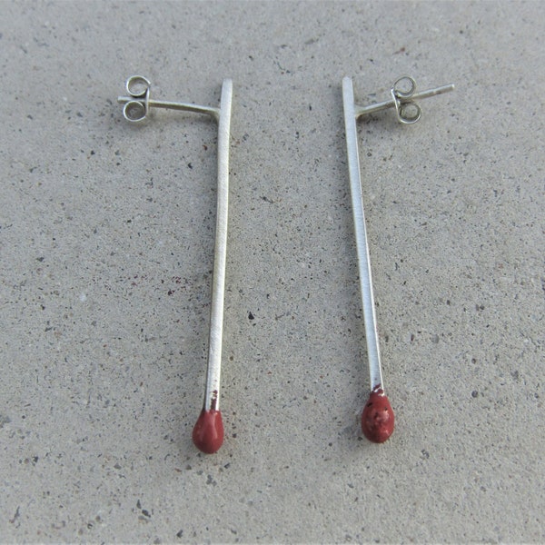 Matchstick Earrings Etsy
