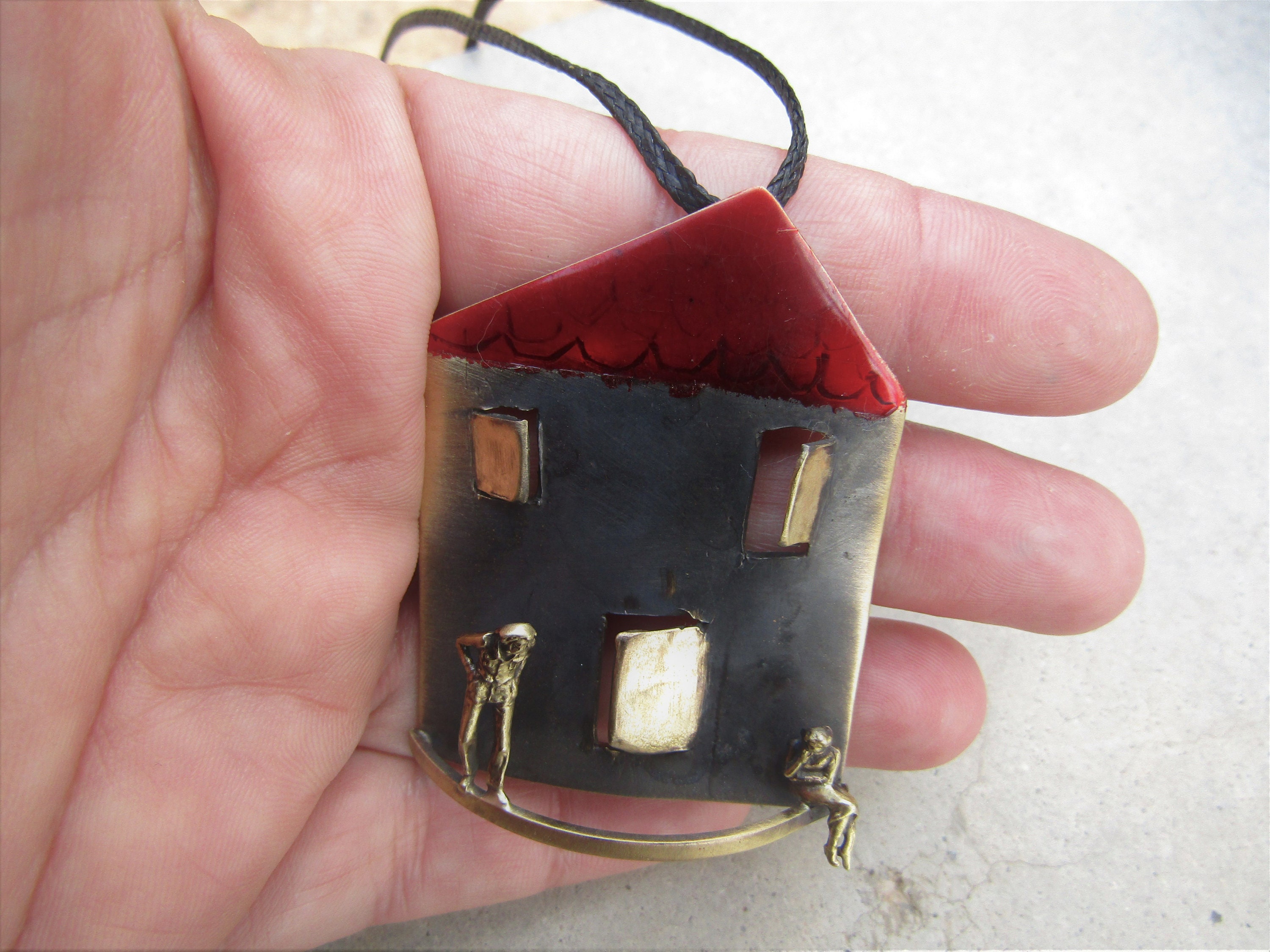 House Necklace, House Jewelry, Handmade Jewelry, Miniature House