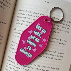 Vintage Hotel Keychain | Christian Keychain | Jesus Keychain | Christian Gift for Her | Church Quotes
