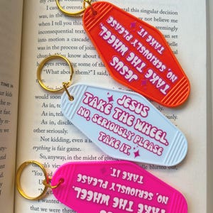 Vintage Hotel Keychain | Christian Keychain | Jesus Keychain | Christian Gift for Her | Church Quotes | Funny Christian Quote