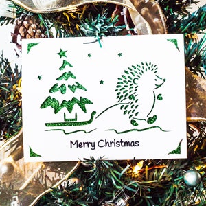 Igel Xmas SVG mit Weihnachtsbaum, geschnittene Datei für Cricut
