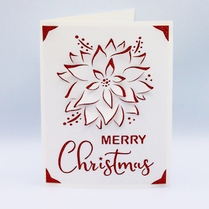 Pop-Up Weihnachtsstern Weihnachtskarte SVG, Frohe Weihnachten, geschnittene Datei für Cricut, Silhouette