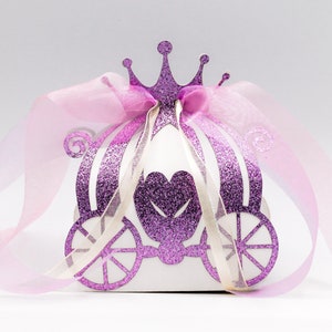 Prinzessin Carriage Treat Box SVG, Candy Box, Babyparty, Mädchen Geburtstag, Schnittdatei für Cricut