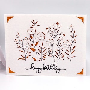 Wildflowers SVG, Happy Birthday Card, Cut file for Cricut image 5