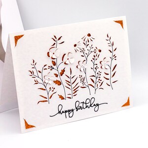 Wildflowers SVG, Happy Birthday Card, Cut file for Cricut image 7