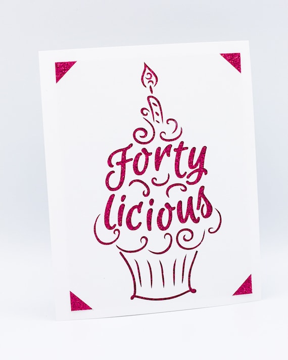 Bon 40e ANNIVERSAIRE 3D holographique carte de vœux Bon 40e ANNIVERSAIRE 3D holographique carte de vœux