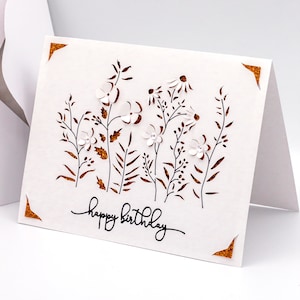 Wildflowers SVG, Happy Birthday Card, Cut file for Cricut image 6