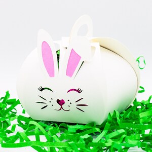Cute Bunny Treat Box SVG, Easter Candy Box, Cricut Cut File