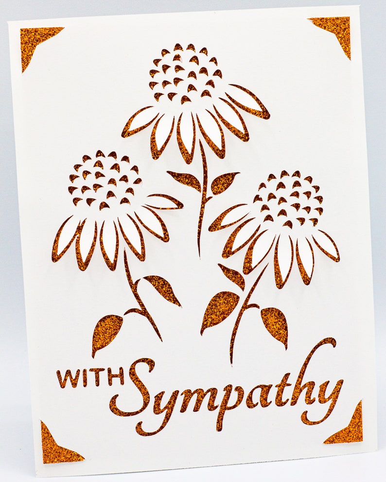 Sympathy Card SVG Bereavement Condolence Mourning Cut File | Etsy