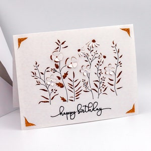 Wildflowers SVG, Happy Birthday Card, Cut file for Cricut image 3