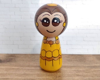 Belle Kokeshi Peg Doll