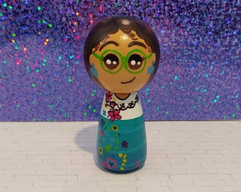 Mirabel Peg Doll; Kokeshi Style