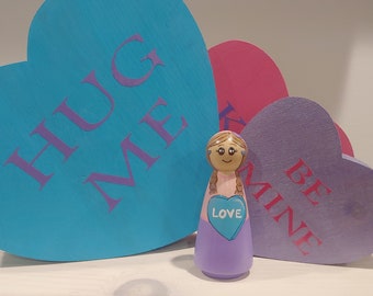 Valentine's Peg Doll