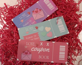 Druckbares Love Couponbuch; Valentinstag Geschenk