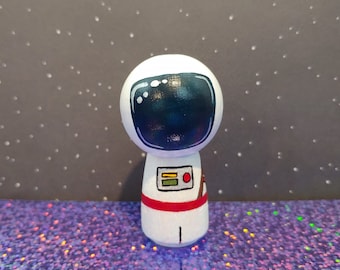 Astronaut Peg Doll; Kokeshi Style