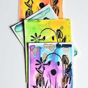 Ghosty with Flowers print