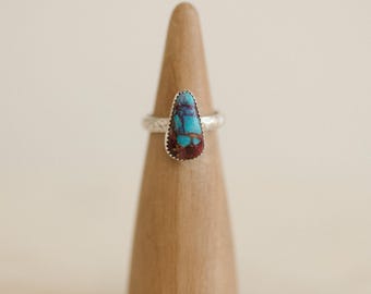 Purple Dahlia Mohave Turquoise Ring - Size 7