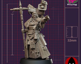 War Prophet - Bleeding Procession, Ashen Armies by Bite the Bullet, Resin Miniature