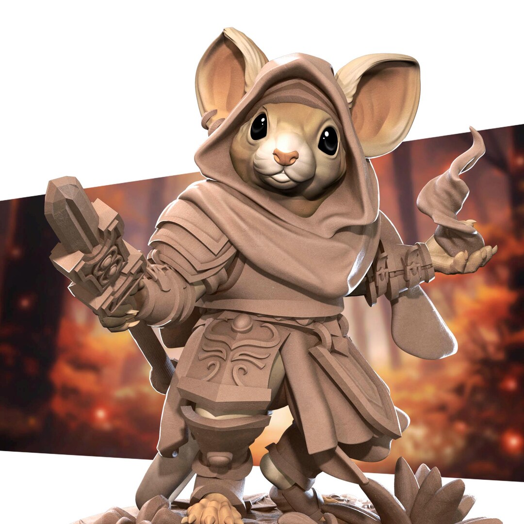 Mousefolk Cleric - Bite the Bullet, Resin Miniature - Etsy