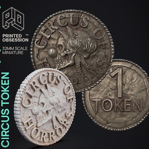 Circus of Horrors Token Prop: 3D Printed RPG Coin