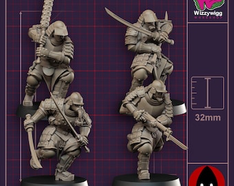 Soldados de asalto - El Santo Shogunato, Ejércitos Cenizos de Bite the Bullet, Miniaturas de Resina