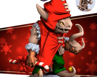 Kobold Sorcerer - Bullet Town Christmas by Bite the Bullet 3D Printed Resin Miniature