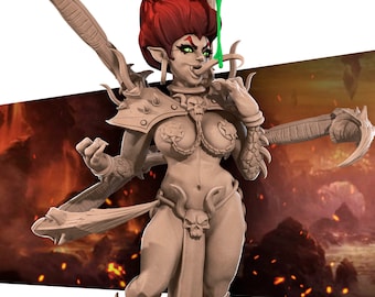 Maiden of Anguish - Bullet Hell Demons by Bite the Bullet 3D Printed Resin Miniature