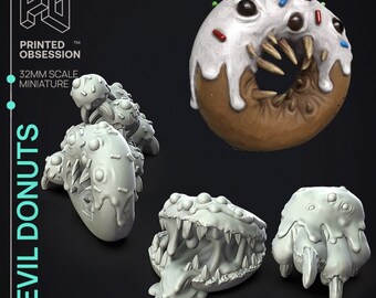 Donut Monsters - Possessed Bakery by Printed Obsession