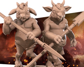 Goatmen Kids  - Bullet Hell Demons by Bite the Bullet 3D Printed Resin Miniature