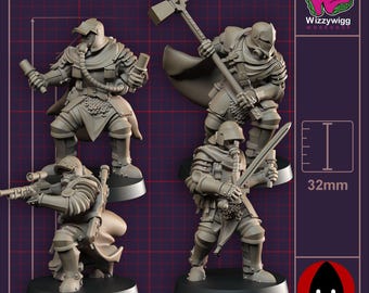 Shock Troopers - Sanctified Legion, Ashen Armies by Bite the Bullet, Resin Miniature