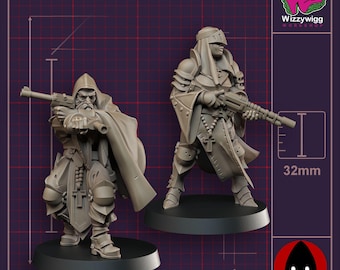 Sniper Priest - Sanctified Legion, Ashen Armies by Bite the Bullet, Resin Miniature
