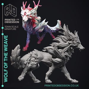 Wolf of the Weave - Elemental Creatures by Printed Obsession, 3D printed resin miniatures