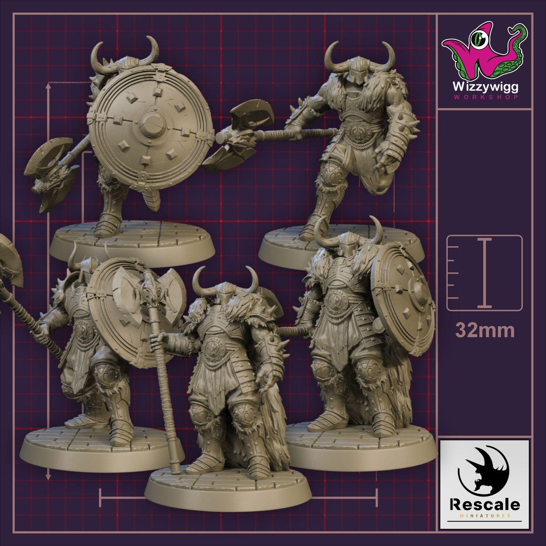 Immortal Great Axes - Unchained Immortals by Rescale Miniatures, 3d ...