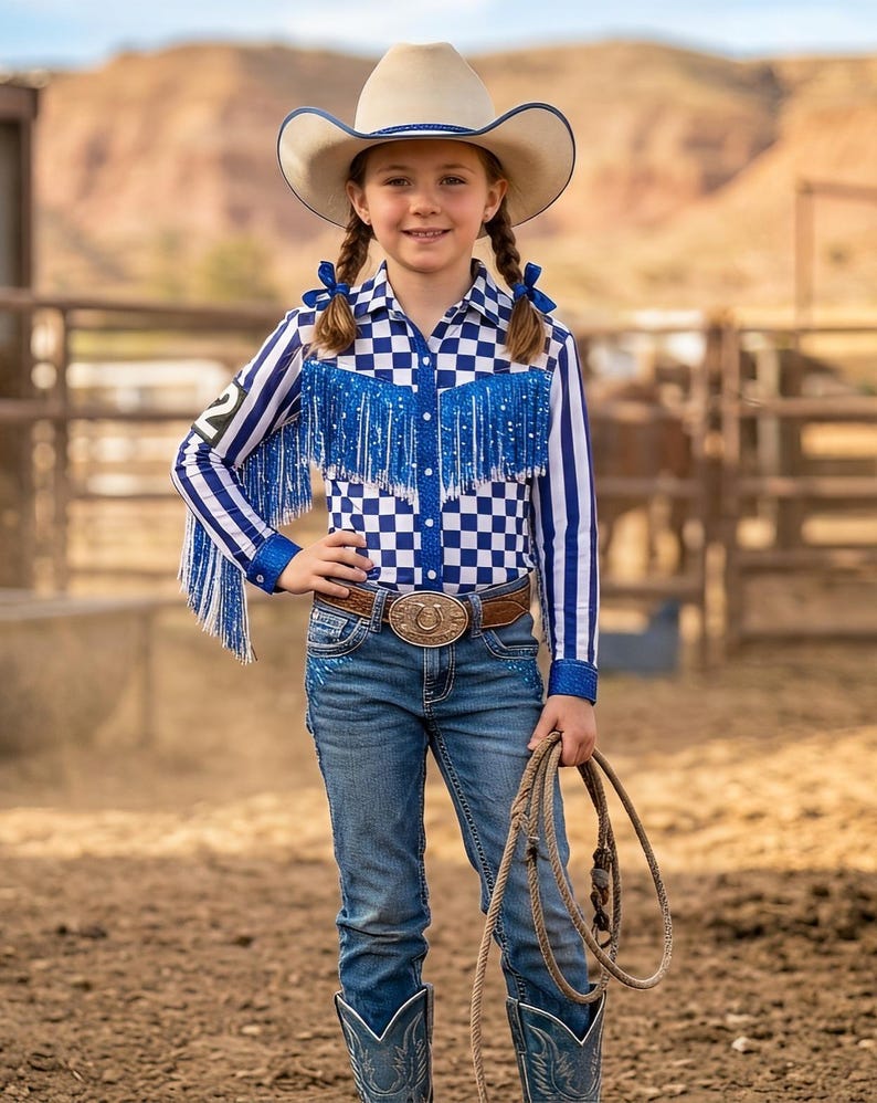 Op maat gebreid rodeoshirt voor meisjes en dames afbeelding 5