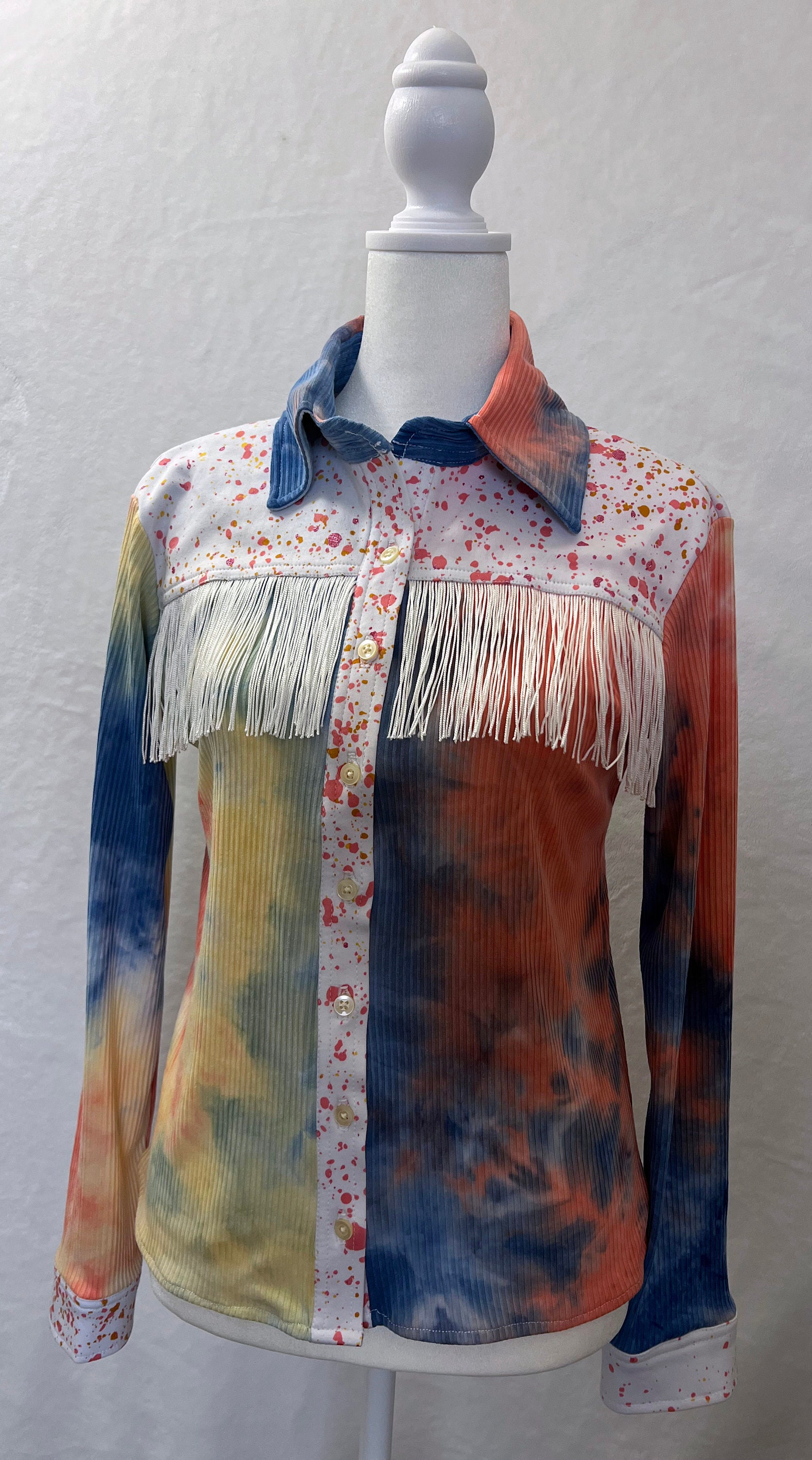 tie dye western shirt