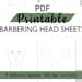 Blank Hair Cutting Head Sheets PDF Printable A4 Size for Hairdressing ...