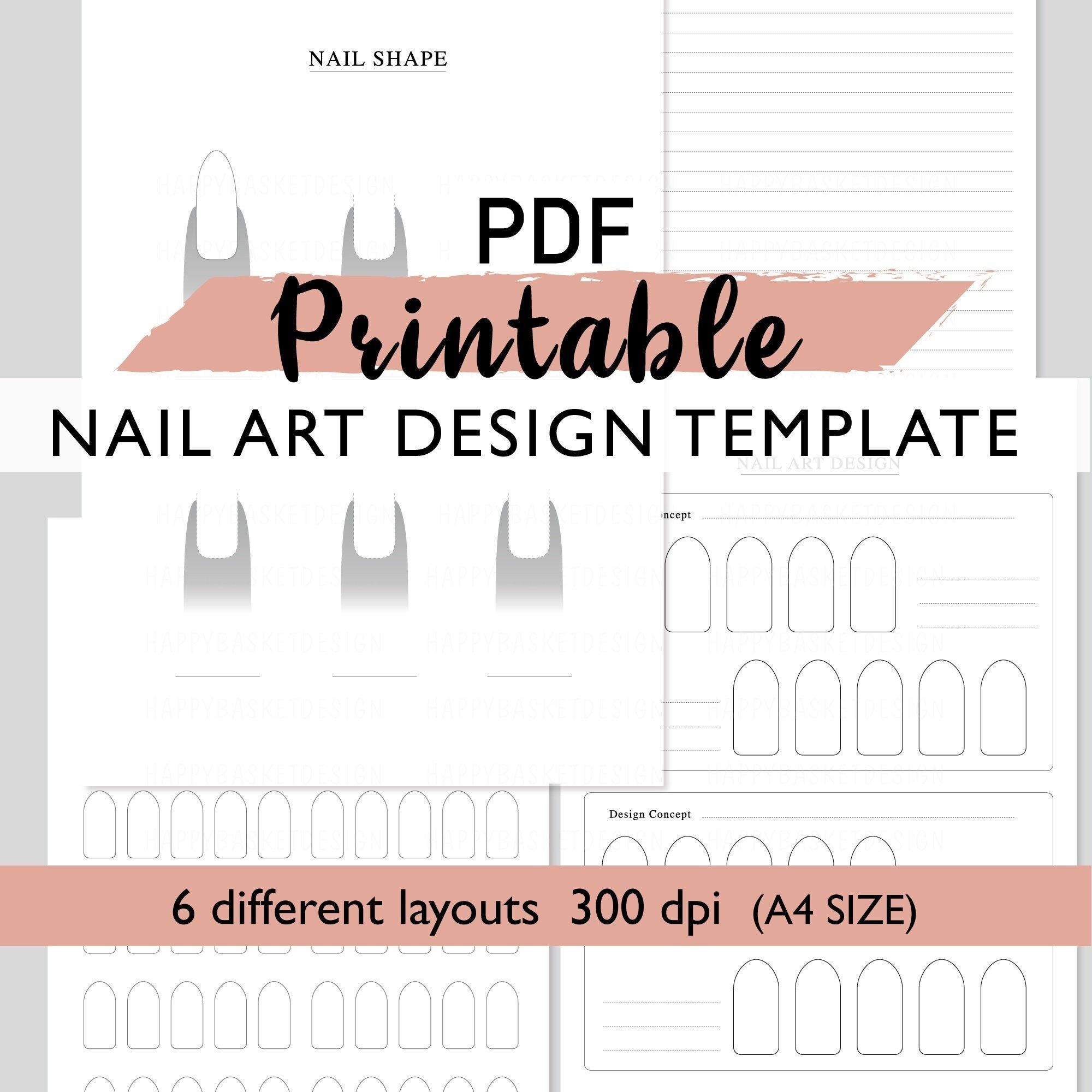 Nail Art Design Planning Template PDF DOWNLOAD A4 Size Nail Art Nail Art Design Planning Template PDF DOWNLOAD A4 Size Nail Art