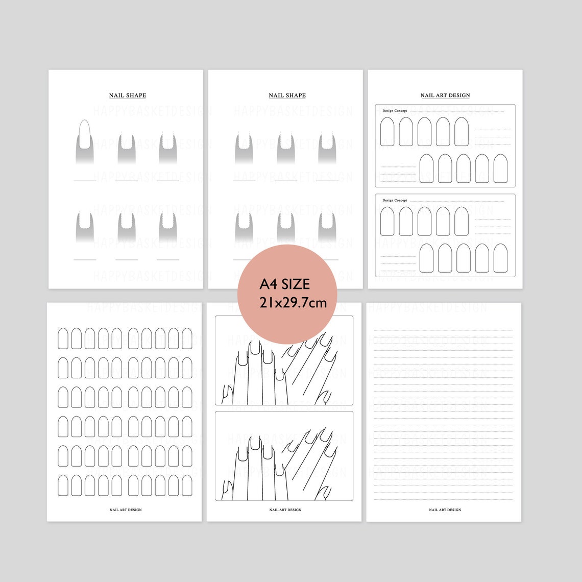 Nail Art Design Planning Template PDF DOWNLOAD A4 Size Nail Art Nail Art Design Planning Template PDF DOWNLOAD A4 Size Nail Art